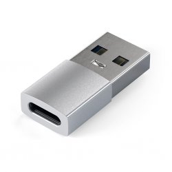 USB-A till USB-C Adapter Sølv