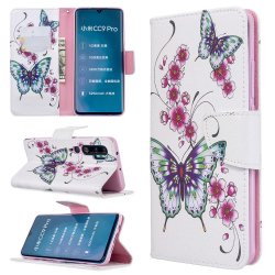 Xiaomi Mi Note 10/Mi Note 10 Pro Etui Motiv Fjärilar och Blommor