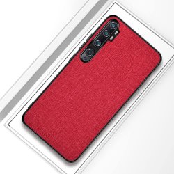 Xiaomi Mi Note 10/Mi Note 10 Pro Deksel Stofftextur Rød