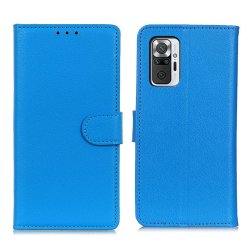 Xiaomi Redmi Note 10 Pro Etui Litchi Blå