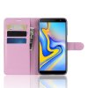 Samsung Galaxy J6 Plus Plånboksetui Litchi Rosa