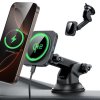 Mobilholder til bil Qi2 Dashboard Wireless Car Charger HaloLock Svart
