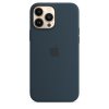 Original iPhone 13 Pro Max Deksel Silicone Case MagSafe Abyss Blue