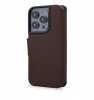 iPhone 14 Pro Etui Leather Wallet Case Brun