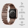 Apple Watch 44/45/46mm/Ultra 49mm Armbånd Metal Rosegull