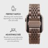 Apple Watch 44/45/46mm/Ultra 49mm Armbånd Metal Rosegull