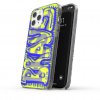 iPhone 12 Pro Max Deksel Snap Case Clear AOP Blue/Neon Lime