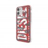 iPhone 12 Mini Deksel Snap Case Clear AOP Red/Grey