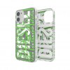 iPhone 12 Mini Deksel Snap Case Clear AOP Black/Green
