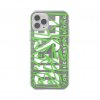 iPhone 12/iPhone 12 Pro Deksel Snap Case Clear AOP Black/Green