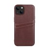 iPhone 14 Deksel Backcover with Card Slots Brun