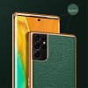 Samsung Galaxy S21 Deksel Litchimønster Belagt Kant Grønn