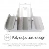 Dual Bordsställ för Tablet Mac/Ultrabooks Justerbar Aluminium
