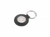 Apple AirTag Holder Real Leather Keychain Case Svart