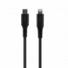 Kabel Liquid Silicone USB-C/Lightning 2m Svart