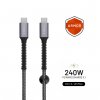 Kabel Armor 240W USB-C 1.2m Grå