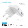 Reise Lader Slim Traveller 2xUSB-C 45W