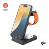 MagSafe Trådløs lader MagPowerstation Alu 15W Qi2 3-in-1 Svart