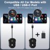 THT-020-9 Apple Carplay/Android Auto Kablet til trådløs adapter Svart