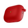 AirPods Pro 2 Deksel Silikon med Karabinkrok Rød