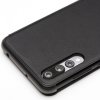 Ekte Skinn Etui till Huawei P20 Pro Caller-ID Svart