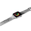 Apple Watch 38/40mm Armbånd Metallic Leather Sølv