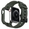Apple Watch 44/45mm Deksel med Armbånd Rugged Armor Pro Military Green