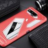Asus ROG Phone 5 Deksel Børstet Karbonfibertekstur Rød
