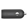 Mobillader til bil BOOST↑CHARGE™ 18W USB-C PD + USB-C Lightning Kabel Svart