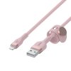 BOOST CHARGE USB-A to LTG_Braided Silicon 2m Pink