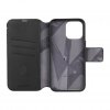 iPhone 15 Pro Max Etui Leather Detachable Wallet Svart