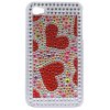Deksel Till iPhone 4/4S / Diamond Cover/Oransje Hearts