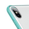 Dot Bracket Deksel till iPhone Xs TPU Magnetisk Metallskiva Stativ Blå