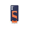 Original Galaxy S21 FE Deksel Silicone Cover with Strap Navy