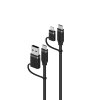 Kabel Elements 4-IN-1 1.5m Svart