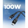 Essential Kabel Fabric USB-C/USB-C 100W 1m Svart