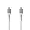 Essential Kabel Fabric USB-C/USB-C 100W 1m Hvit