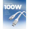 Essential Kabel Fabric USB-C/USB-C 100W 1m Hvit