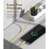 Fast Charging Pastel Cable USB-C til USB-C 2 m Gul