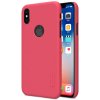 Frosted Shield till Apple iPhone X/Xs Deksel med Logoöppning Rød