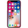 Frosted Shield till Apple iPhone X/Xs Deksel med Logoöppning Rød