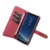 Galaxy S8 PlånboksEtui Delskinn Löstagbart Deksel Kortlomme Utside Rød