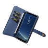 Galaxy S8 Plus Plånboksetui Delskinn Löstagbart Deksel Kortlomme Utside Blå