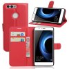 Huawei Honor 8 Mobilplånbok Litchi PU-skinn Rød