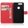 Huawei Honor 8 Mobilplånbok Litchi PU-skinn Rød