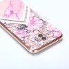 Huawei Mate 20 Lite Deksel TPU DiamantMønster Motiv Rosa Blomma och Marmor