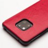 Huawei Mate 20 Pro Etui Ekte Skinn Caller-ID Rød