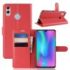 Huawei P Smart 2019 Mobilplånbok Litchi PU-skinn Rød