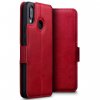 Huawei P20 Lite Ekte Skinn Etui Low Profile Rød