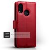 Huawei P20 Lite Ekte Skinn PlånboksEtui Rød